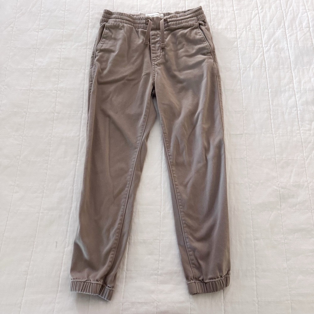 Abercrombie Kids Jogger Pants 9/10 Mocha Brown Drawstring
